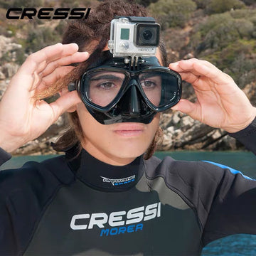 Cressi ACTION Scuba Diving Mask With Go Pro Camera Mount